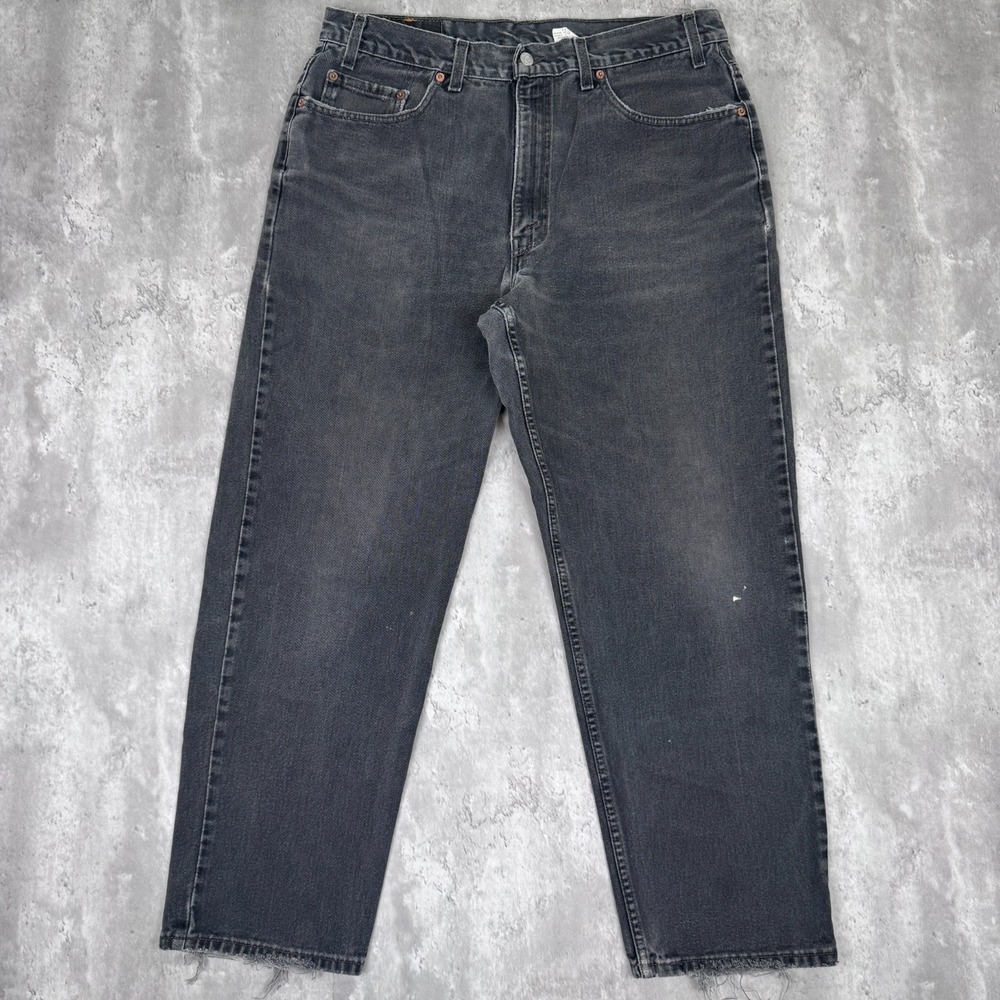 Vintage Levis‎ 550 Jeans Mens 38x30 Black Relaxed Fit Denim Fade USA Baggy 90s